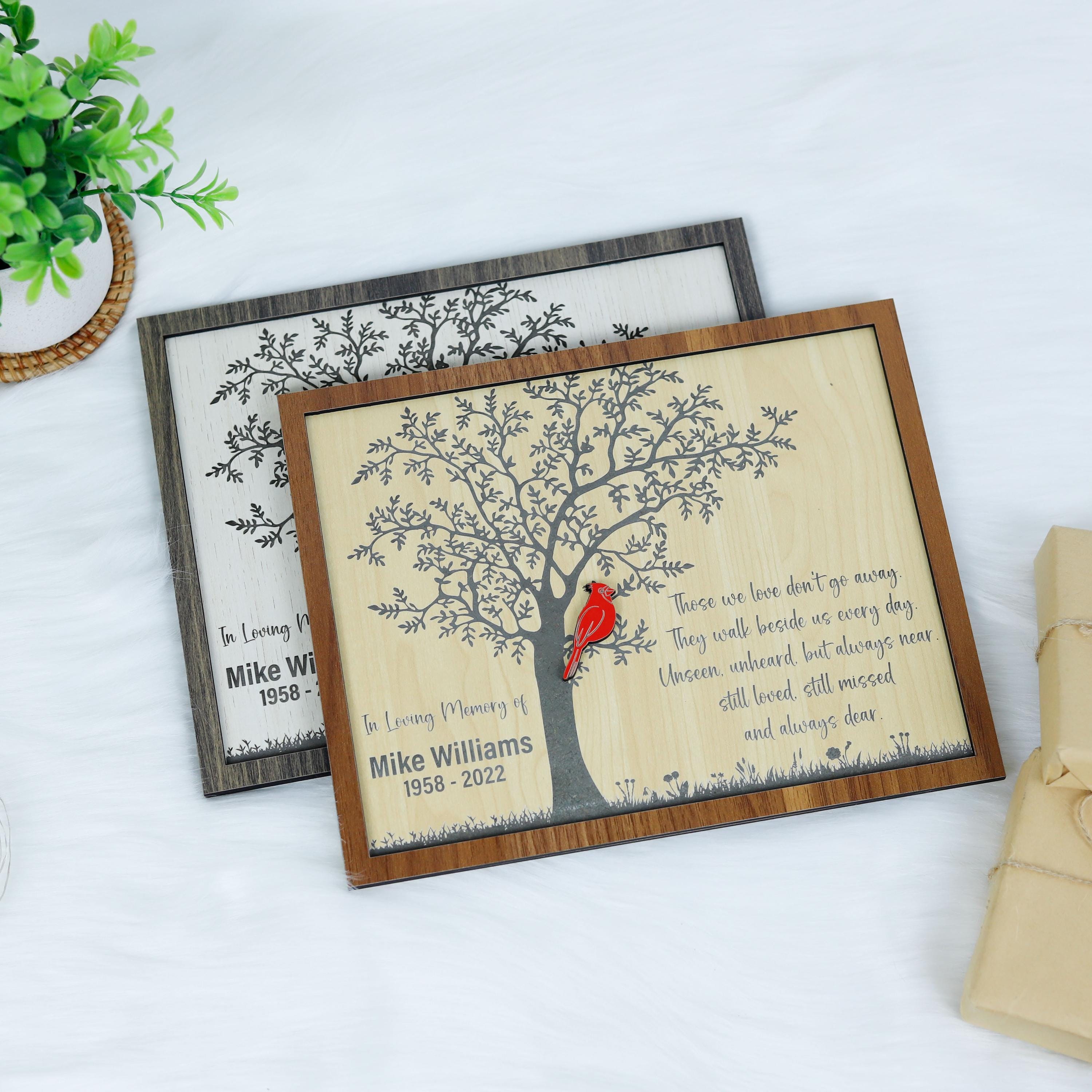 Personalized Cardinal in Loving Memory of Wooden Sign, Bereavement Gift ...