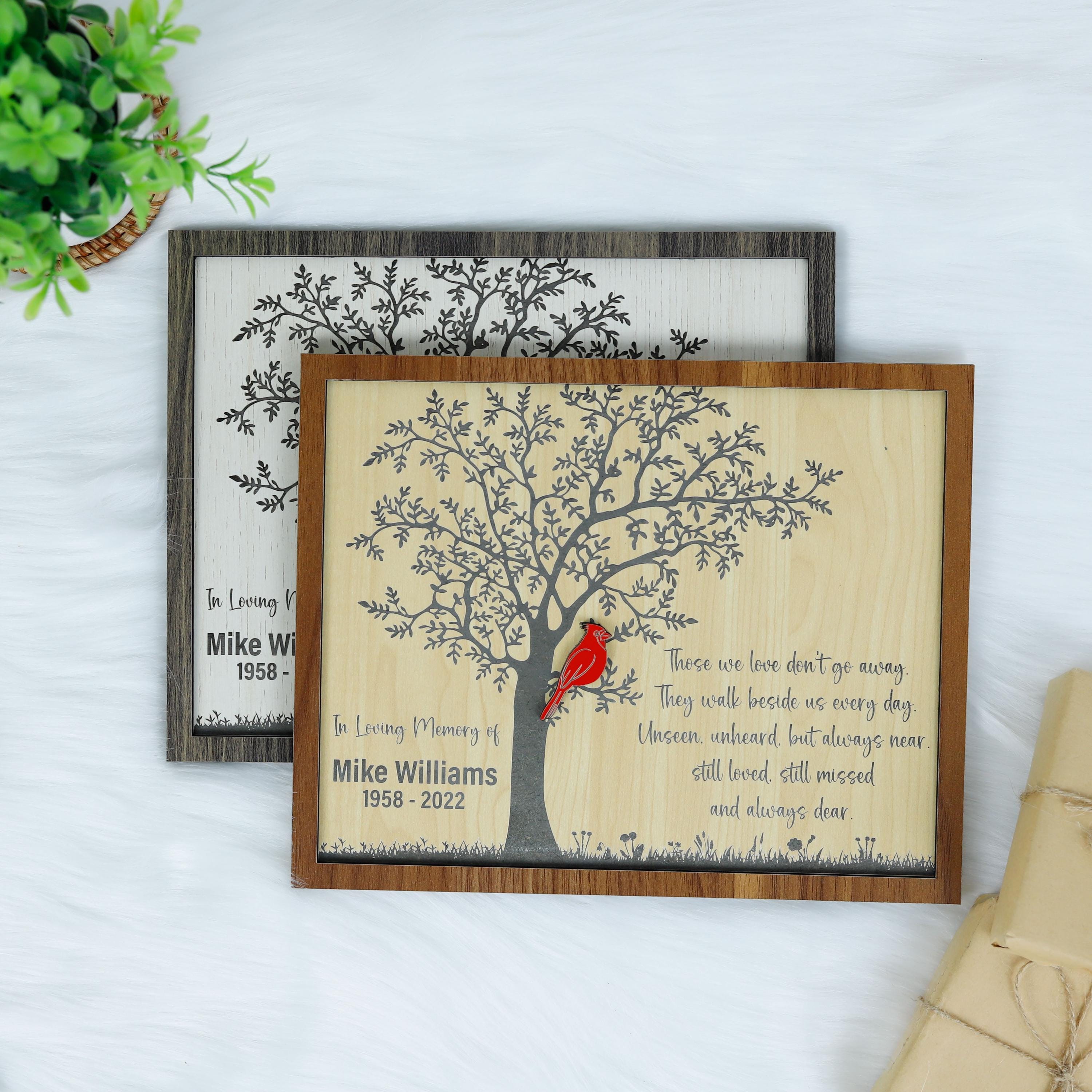Personalized Cardinal in Loving Memory of Wooden Sign, Bereavement Gift ...