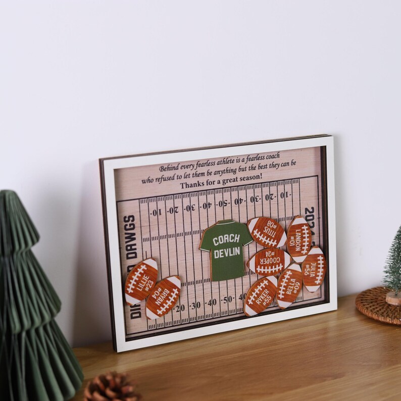 Personalized Football Coach Sign Plaque, Custom Football Coach Thank ...