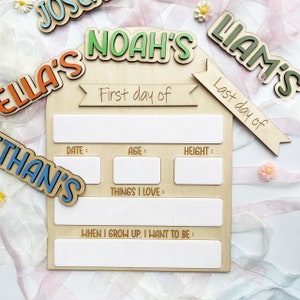 Kid&#39;s First Day Of School Sign, Back To School Sign, Last Day Of School Board, Reusable School Board, Dry Erase First Day Of School Sign