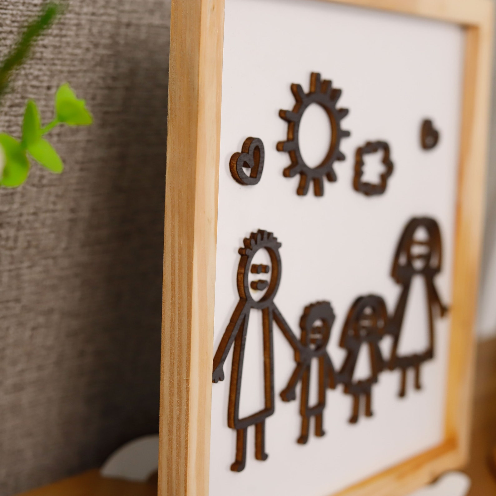 Custom Hand-drawn 3D Laser Cut Sign, Personalized Kids Hand Drawing ...