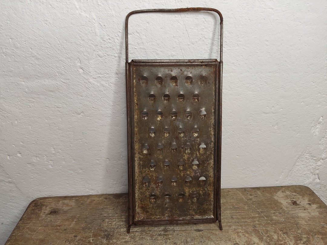 Vintage Grater Old Flat Metal Grater Spice Grater Cheese Etsy