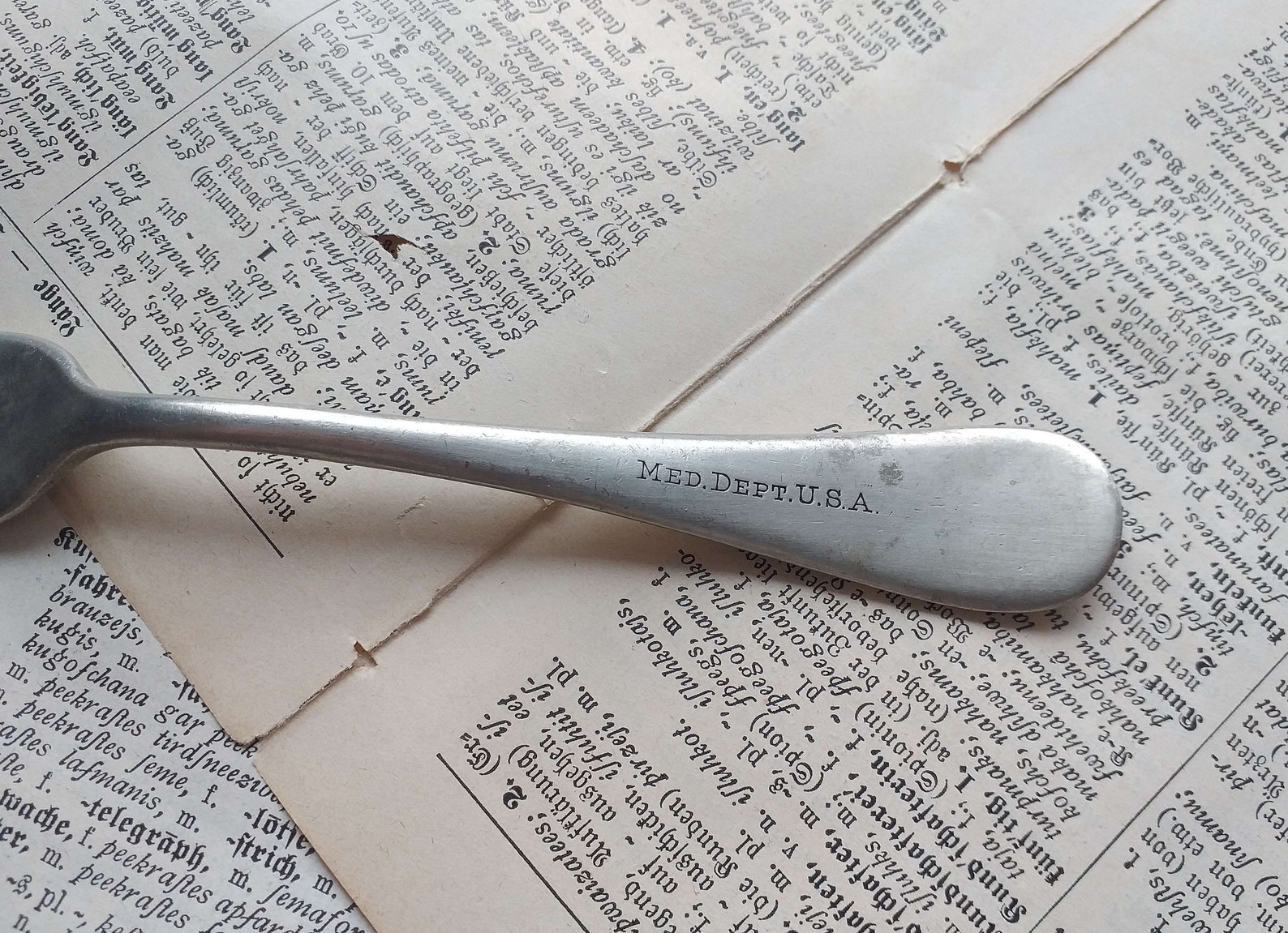 Med Dept USA Army Fork Silver Nickel Rogers US Army Fork Etsy