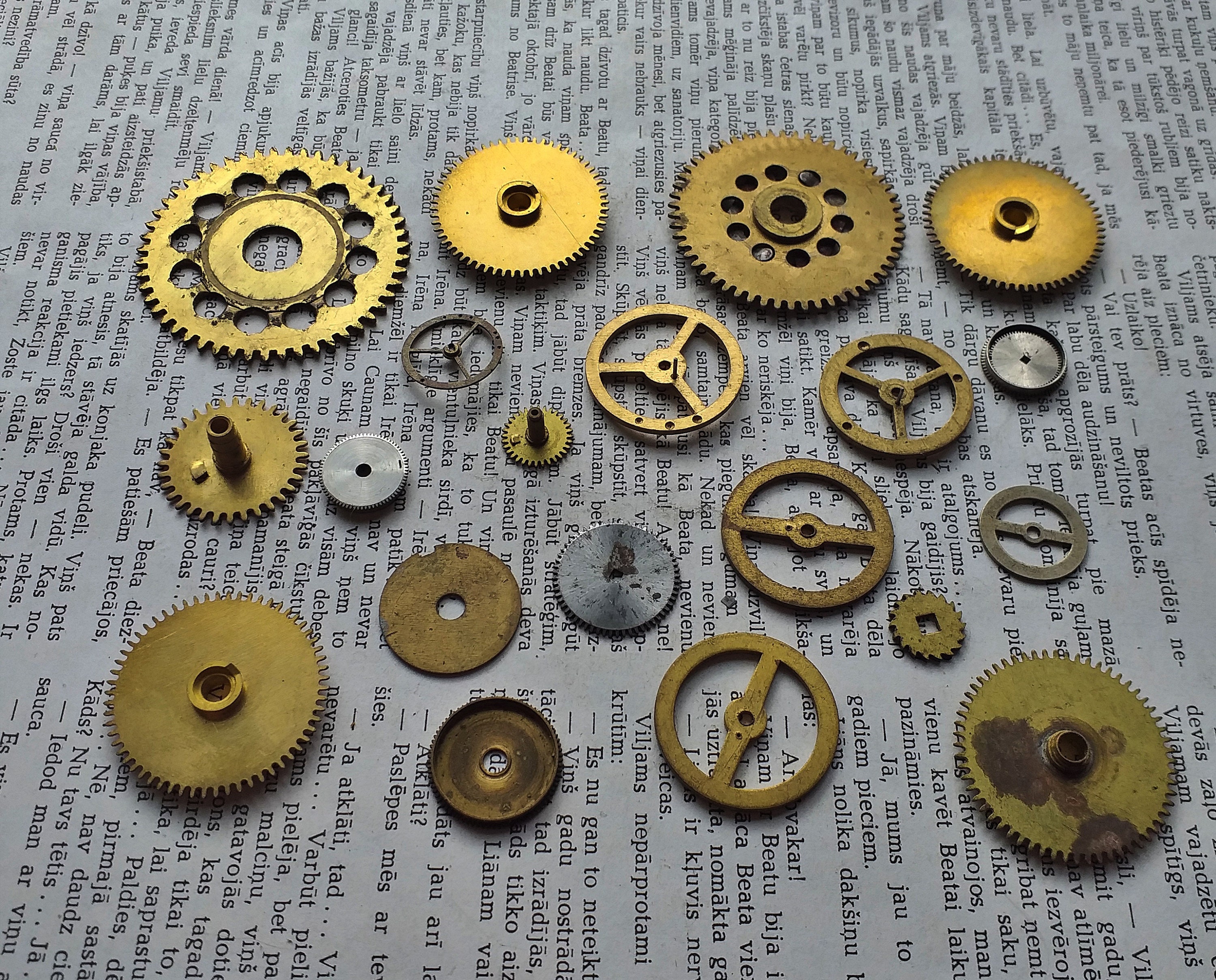 Vintage Watch Movement Gears Alarm Clock Brass Gears Wrist Etsy