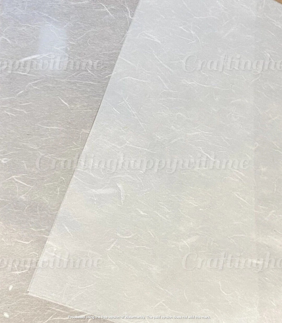 A3 X 1 White 28gsm Printable Mulberry Rice Paper Blank Sheet Etsy