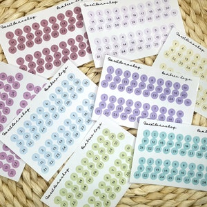 stickers numbers days