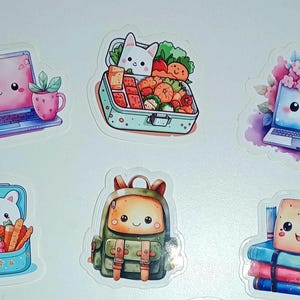 die cuts - stickers - glossy - back to school - kawaii - fustellati