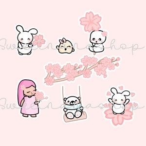 diecuts set  - stickers - olografico - sping is in the air collection