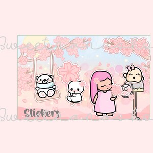 card stickers - spring is in the air