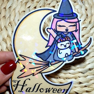 bookmark olografico - stampa fronte retro - nanà e sandy halloween