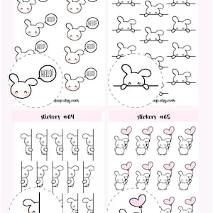 sweet bunny - stickers