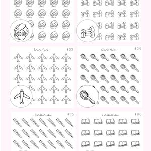 stickers - icons - journaling - planning - minimal