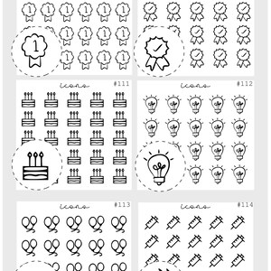 stickers - icons - journaling - planning - minimal