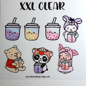XXL clear stickers - booble party
