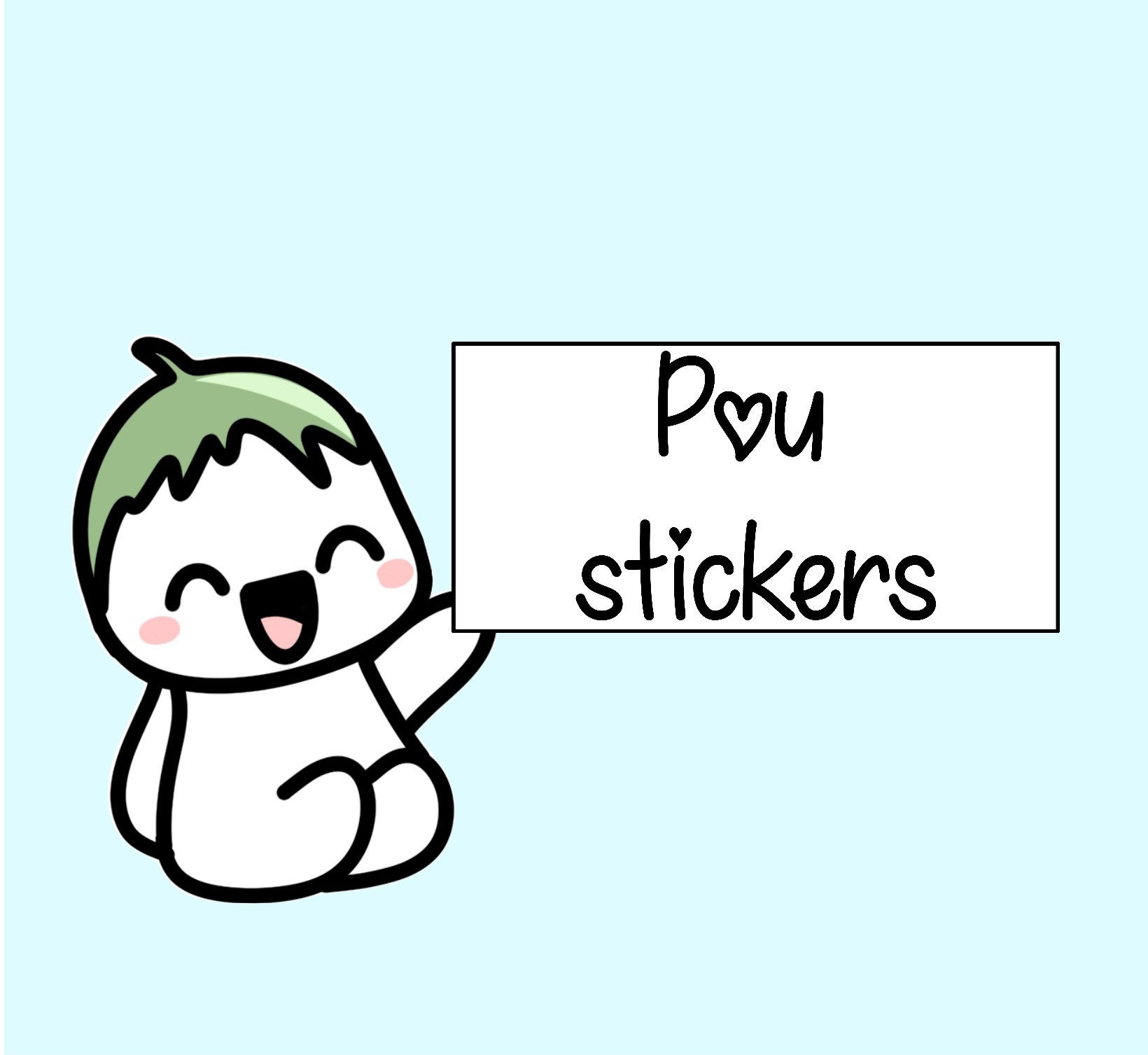 Pou Sticker for Sale by milahcxd5