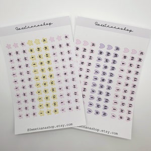 Stickers date numbers - stelle- cuori