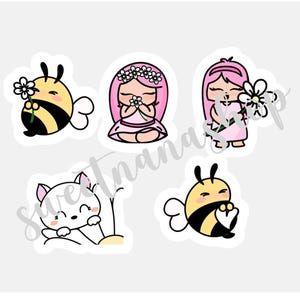 diecuts set  - stickers - olografico - apina