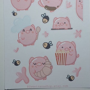 Kawaii stickers - pig