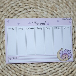 weekly desk notebook