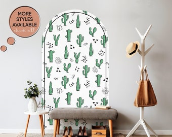 Cactus Arch Decal, Arch Wall Decal, Arch Wall Sticker, Color Arch Wall Sticker, Wall Art, Arch Sticker, Arch Decal, Removable, PVC Free