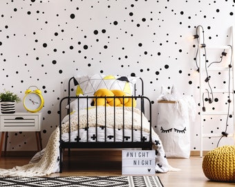 Irregular Dot Wall Decals, Self Adhesive, Peel and Stick, Wall Stickers, Removable dots, Repositionable dots, Eco Friendly - 200 Pack