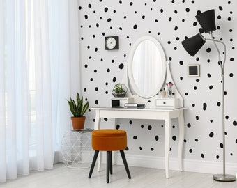 Dalmatian Dot Wall Decals, Self Adhesive, Peel and Stick, Wall Stickers, Removable dots, Repositionable dots, Eco Friendly - 160 Pack