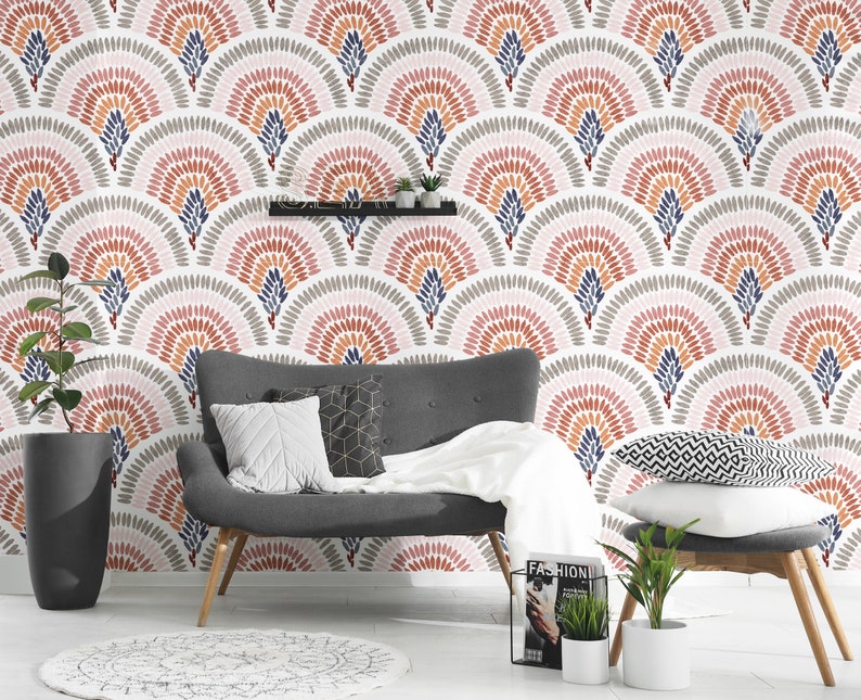 Boho Wallpaper Boho Mural Boho Wall Mural Wallpaper Home Etsy