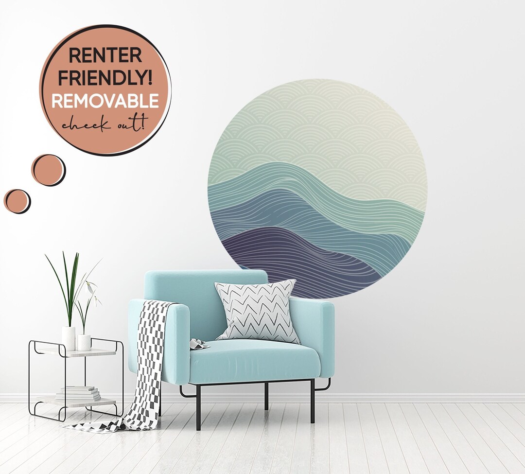 Circle Wall Decal, Color Block Wall Sticker, Color Blocking, Circle