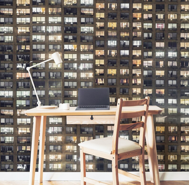 Windows Wallpaper Windows Mural Building Mural Building Etsy