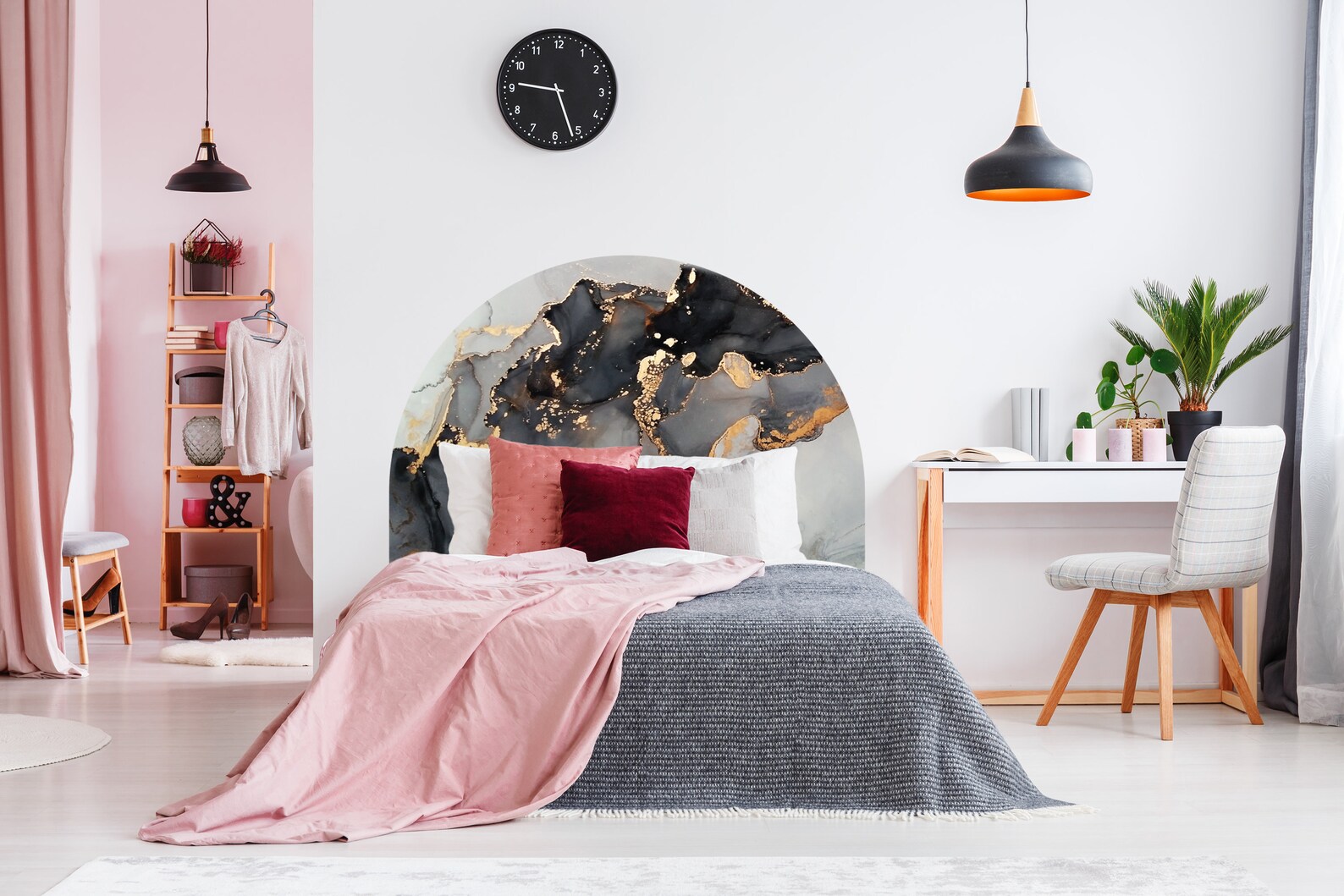 Arch Headboard Decal Headboard Bed Arch Sticker Arch Wall Etsy