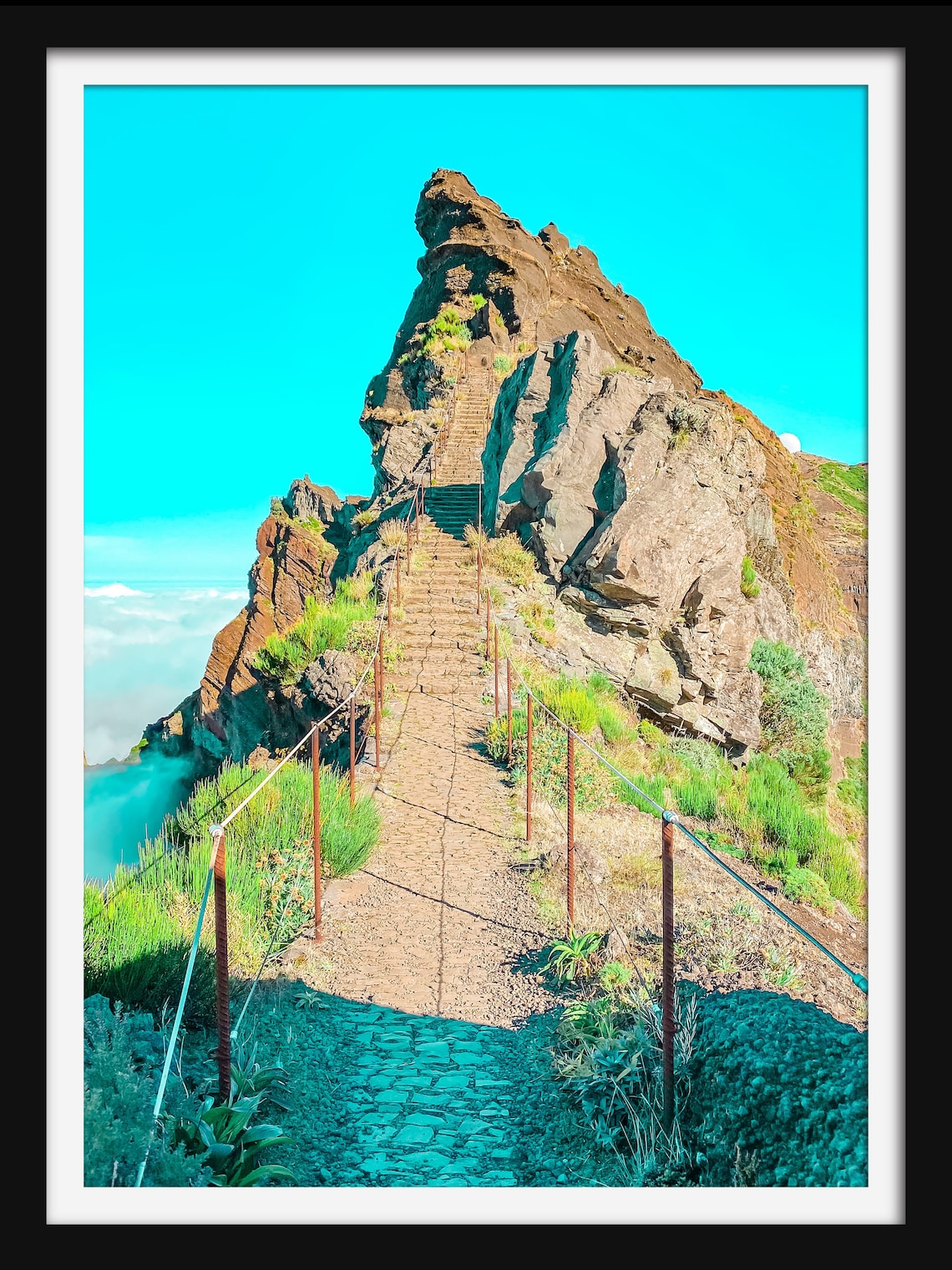 Stairway to Heaven Madeira Portugal Portrait A5 A4 A3 | Etsy