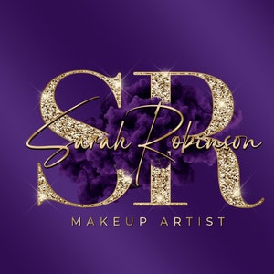 Gold Logo, Purple  Logo, Beauty Logo, Smoke Logo, Glitter Logo, Makeup Logo, Boutique Logo, Hair Logo, Lash Logo, Nails Logo, Brows Logo