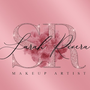 Pink Beauty Logo, Smoke Logo, Beauty Logo, Pink Logo, Glitter Logo, Rose Gold Logo, Makeup Logo, Hair Salon Logo, Lilac Logo, Luxury Logo