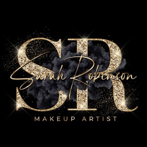 Logotipo de beleza preta dourada, logotipo de brilho, logotipo de beleza, logotipo de brilho, logotipo de fumaça, logotipo de luxo, logotipo de maquiagem, logotipo de cabelo, logotipo de boutique, logotipo de ouro