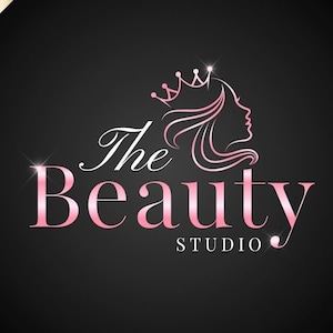 Beauty Logo, Pink Logo, Canva Logo, Glitter Logo, Face Logo, Crown Logo, Makeup Logo, Sparkle Logo, Hair Logo, Nails Logo, Lash Logo, Diy
