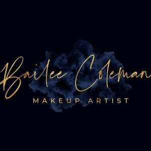 Gold Logo, Beauty Logo, Glitter Logo, Smoke Logo, Makeup Logo, Boutique Logo, Signature Logo, Hair Logo, Lash Logo, Nails Logo, Salon Logo