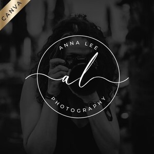 Photography Logo, Watermark Logo, Photographer Logo, Nature Photography Logo, Signature Logo, Handwritten Logo, Canva Logo Template, Diy Logo, Salon Logo, Modern Photography Logo, Photo Watermark, Minimalist Logo, Editable Logo, Camera Logo, Circle