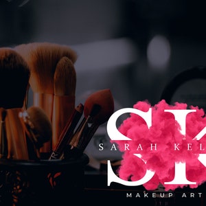 Pink Beauty Logo, Smoke Logo, Makeup Artist Logo, Boutique Logo, Nails Lash Salon Logo, Custom Logo Design, Business Logo, Luxury Logo