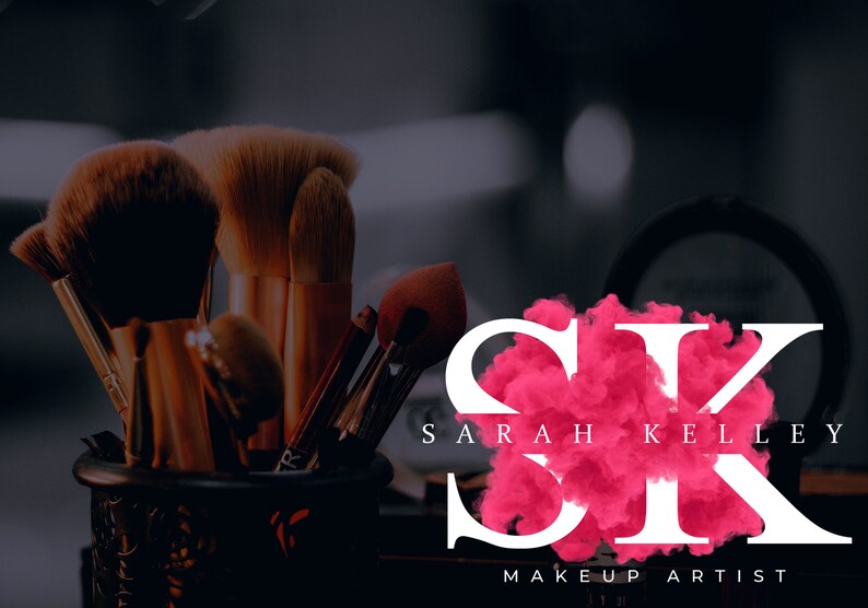 Pink Beauty Logo, Smoke Logo, Makeup Artist Logo, Boutique Logo, Nails Lash Salon Logo, Custom Logo Design, Business Logo, Luxury Logo