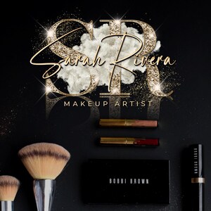 Gold Beauty Logo, Glitter Sparkle Logo, Smoke Logo, Luxury Logo, Makeup Artist Logo, Hair Stylist Logo, Nails Lash Brows Salon Logo