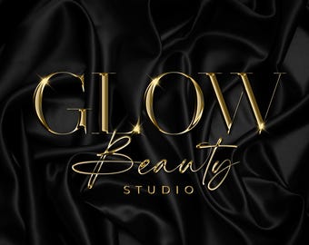 Gold Logo, Beauty Logo, Chrome Logo, Glitter Logo, Sparkle Logo, Makeup Logo, Hair Logo, Luxury Logo, Nails Logo, Boutique Logo, Lash Logo