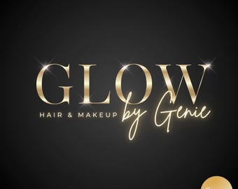 Logotipo dourado, Logotipo de beleza, Logotipo com glitter, Modelo de logotipo Canva, Logotipo de maquiagem, Logotipo brilhante, Logotipo de cabelo, Logotipo de unhas, Logotipo de cílios, Logotipo faça você mesmo, Logotipo de salão de beleza