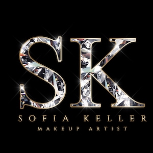Beautiful Gold & Silver Glitter Sparkle Logo, Makeup Artist Logo, Beauty Logo Design, Boutique Logo, Custom Logo, Premade Logo, Hair Stylist