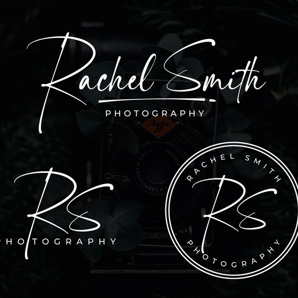 Photography Logo and Watermark, Signature Logo, Custom Logo, Handwritten Logo, Beauty Salon, Realtor Logo, Real Estate Logo, Gold, Interior