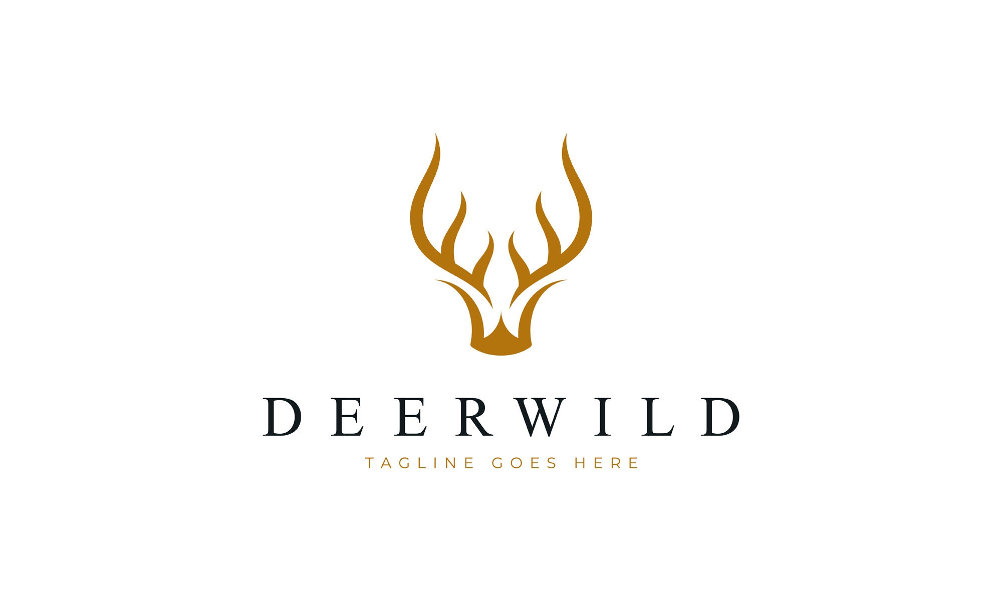 Wild deer logo design vector free download