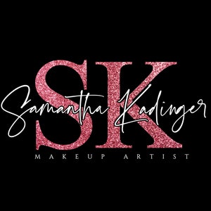 Beauty Logo, Makeup Artist Logo, Boutique Logo, Custom Beauty Logo, Initials Logo, Rose Gold Logo, Pink Logo, Hair Stylist Logo, Brows Logo