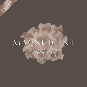 Skönhetslogotyp, Canva-logomall, röklogotyp, lyxlogotyp, makeupartistlogotyp, hårstylistlogotyp, nagelsalonglogotyp, butikslogotyp