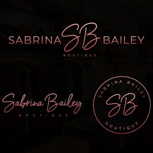 Pink Logo, Beauty Logo, Boutique Logo, Makeup Logo, Hair Logo, Salon Logo, Cosmetics Logo, Circle Logo, Photography Logo, Signature Logo