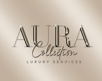 Gold Logo, Beauty Logo, Chrome Logo, Glitter Logo, Sparkle Logo, Makeup Logo, Hair Logo, Luxury Logo, Nails Logo, Boutique Logo, Lash Logo