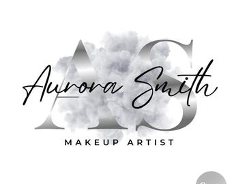 Silver Beauty Logo, Canva Logo Template, Smoke Logo, Luxury Logo, Makeup Artist Logo, Hair Logo, Nails Lash Salon Logo, Boutique Logo